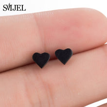 Load image into Gallery viewer, SMJEL Stainless Steel Earrings Mickey Women Men Hip hop Black Star Moon Stud Earring Fashion Jewelry Best Gift for Friend Girl
