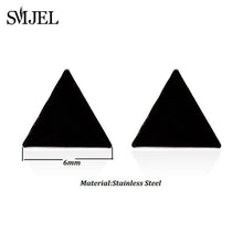 Load image into Gallery viewer, SMJEL Stainless Steel Earrings Mickey Women Men Hip hop Black Star Moon Stud Earring Fashion Jewelry Best Gift for Friend Girl
