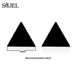 SMJEL Stainless Steel Earrings Mickey Women Men Hip hop Black Star Moon Stud Earring Fashion Jewelry Best Gift for Friend Girl