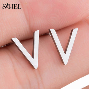 SMJEL Stainless Steel Earrings Mickey Women Men Hip hop Black Star Moon Stud Earring Fashion Jewelry Best Gift for Friend Girl