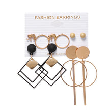 Load image into Gallery viewer, Tassel Acrylic Earrings For Women Bohemian Earrings Set Big Geometric Drop Earring 2020 Pearl Earrings Set DIY Fashion Jewelry
