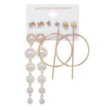 Load image into Gallery viewer, Tassel Acrylic Earrings For Women Bohemian Earrings Set Big Geometric Drop Earring 2020 Pearl Earrings Set DIY Fashion Jewelry
