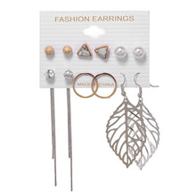 Load image into Gallery viewer, Tassel Acrylic Earrings For Women Bohemian Earrings Set Big Geometric Drop Earring 2020 Pearl Earrings Set DIY Fashion Jewelry
