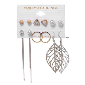 Tassel Acrylic Earrings For Women Bohemian Earrings Set Big Geometric Drop Earring 2020 Pearl Earrings Set DIY Fashion Jewelry