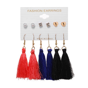 Tassel Acrylic Earrings For Women Bohemian Earrings Set Big Geometric Drop Earring 2020 Pearl Earrings Set DIY Fashion Jewelry