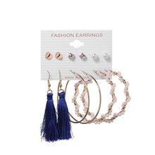 Load image into Gallery viewer, Tassel Acrylic Earrings For Women Bohemian Earrings Set Big Geometric Drop Earring 2020 Pearl Earrings Set DIY Fashion Jewelry
