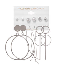 Load image into Gallery viewer, Tassel Acrylic Earrings For Women Bohemian Earrings Set Big Geometric Drop Earring 2020 Pearl Earrings Set DIY Fashion Jewelry
