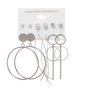 Tassel Acrylic Earrings For Women Bohemian Earrings Set Big Geometric Drop Earring 2020 Pearl Earrings Set DIY Fashion Jewelry