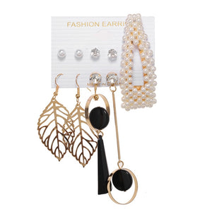 Tassel Acrylic Earrings For Women Bohemian Earrings Set Big Geometric Drop Earring 2020 Pearl Earrings Set DIY Fashion Jewelry