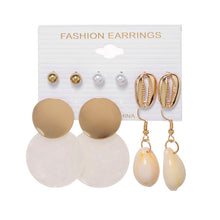 Load image into Gallery viewer, Tassel Acrylic Earrings For Women Bohemian Earrings Set Big Geometric Drop Earring 2020 Pearl Earrings Set DIY Fashion Jewelry
