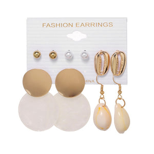 Tassel Acrylic Earrings For Women Bohemian Earrings Set Big Geometric Drop Earring 2020 Pearl Earrings Set DIY Fashion Jewelry