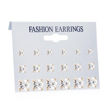 Load image into Gallery viewer, FNIO Women&#39;s Earrings Set Pearl Earrings For Women Bohemian Fashion Jewelry 2020 Geometric Crystal Heart Stud Earrings
