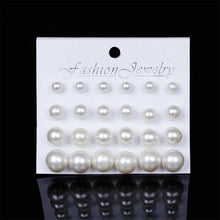 Load image into Gallery viewer, EN 12 Pairs Flower Women&#39;S Earrings Set Pearl Crystal Stud Earrings Boho Geometric Tassel Earrings For Women 2020 Jewelry Gift
