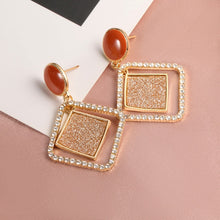 Load image into Gallery viewer, X&amp;P New Fashion Round Dangle Drop Korean Earrings For Women Geometric Round Heart Gold Earring Wedding 2020 kolczyki Jewelry
