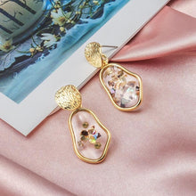 Load image into Gallery viewer, X&amp;P New Fashion Round Dangle Drop Korean Earrings For Women Geometric Round Heart Gold Earring Wedding 2020 kolczyki Jewelry
