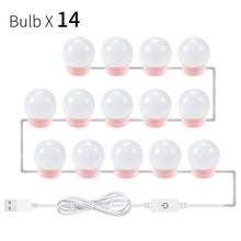 Load image into Gallery viewer, CanLing LED 12V Makeup Mirror Light Bulb Hollywood Vanity Lights Stepless Dimmable Wall Lamp 6 10 14Bulbs Kit for Dressing Table
