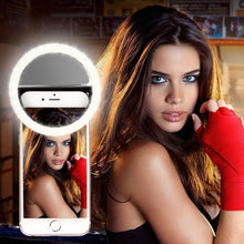 Load image into Gallery viewer, Selfie Ring Mobile Phone Clip Lens Light Lamp Litwod Led Bulbs Emergency Dry Battery For Photo Camera Well Smartphone Beauty
