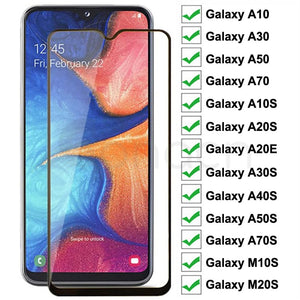 9D Protective Glass For Samsung Galaxy A10 A30 A50 A70 A10S A20E A20S A30S A40S Screen Protector A50S A70S M10S M30S Glass Film