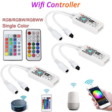 Load image into Gallery viewer, DC5V 12V 24V RGB Led Wifi Controller RGBW RGBWW Bluetooth WiFi LED controller For 5050 2835 WS2811 WS2812B led strip Magic Home
