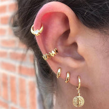 Load image into Gallery viewer, 28 Style Punk Gold Color Bird Snake Star Cross Cactus Earrings Set for Women Crystal Geometric Studs Earrings Statement Jewelry
