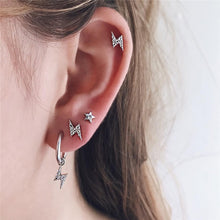 Load image into Gallery viewer, 28 Style Punk Gold Color Bird Snake Star Cross Cactus Earrings Set for Women Crystal Geometric Studs Earrings Statement Jewelry
