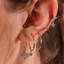 Load image into Gallery viewer, 28 Style Punk Gold Color Bird Snake Star Cross Cactus Earrings Set for Women Crystal Geometric Studs Earrings Statement Jewelry
