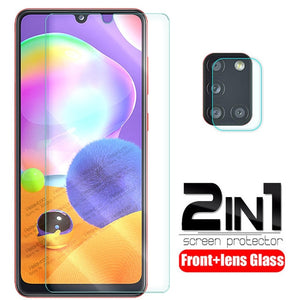 2-in-1 camera lens glass for samsung a31 a 31 screen protector for samsung galaxy a31 2020 sm-a315f/ds 6.4" protective glas film