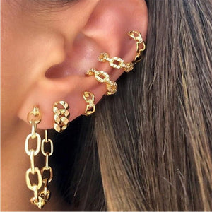 28 Style Punk Gold Color Bird Snake Star Cross Cactus Earrings Set for Women Crystal Geometric Studs Earrings Statement Jewelry