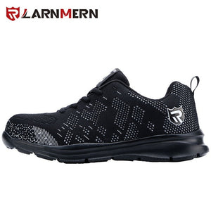 LARNMERN Lightweight Breathable Men Safety Shoes Steel Toe Work Shoes For Men Anti-smashing Construction Sneaker With Reflective